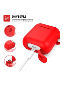 Ozone Protective Case For Apple AirPods 1/2 With Carabiner Red/Black  - Image 3