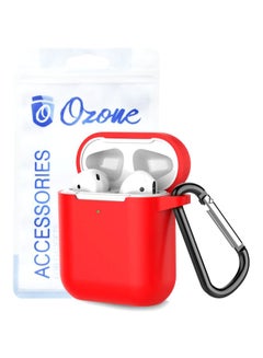 Ozone Protective Case For Apple AirPods 1/2 With Carabiner Red/Black  - Image 4