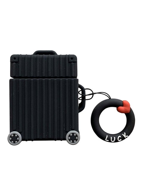 Trunk Series Protective Case With Keychain Holder For Apple AirPods Black