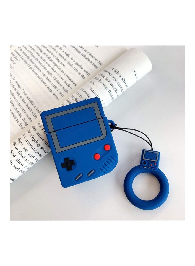 Ozone 3D Game Boy Series Protective Case With Keychain Holder For Apple AirPods Blue - Image 4
