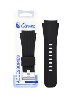 Ozone Silicone Replaceable Band For Samsung Galaxy Gear S3 Frontier/Classic 22 46 mm Black  - Image 1