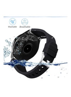 Ozone Silicone Replaceable Band For Samsung Galaxy Gear S3 Frontier/Classic 22 46 mm Black  - Image 2