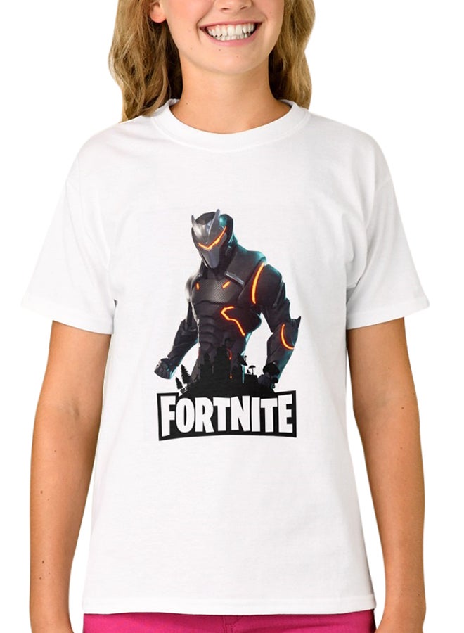 1st Piece Fortnite Game 1 Print Short Sleeve T-Shirt White  - Image 1