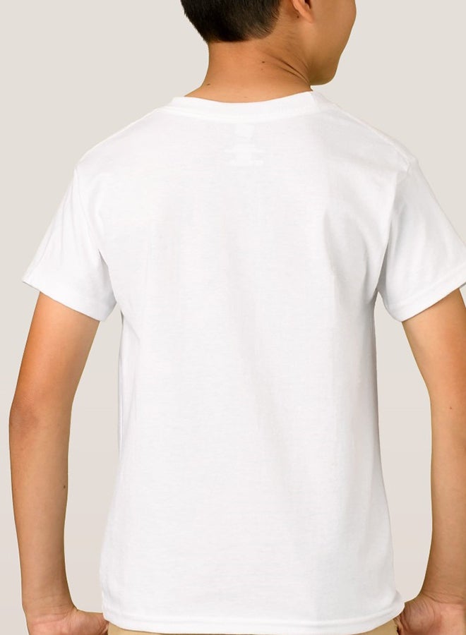1st Piece Boo Ghost Print Short Sleeve T-Shirt White  - Image 2