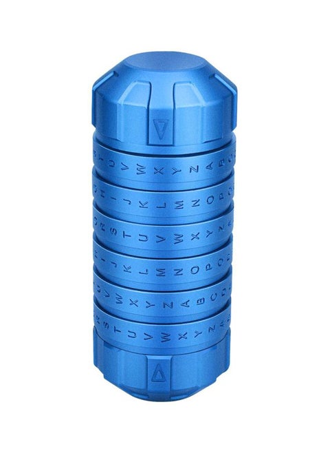 Cryptex Code Lock CNC Processing Safe Blue 15x5x9.5cm