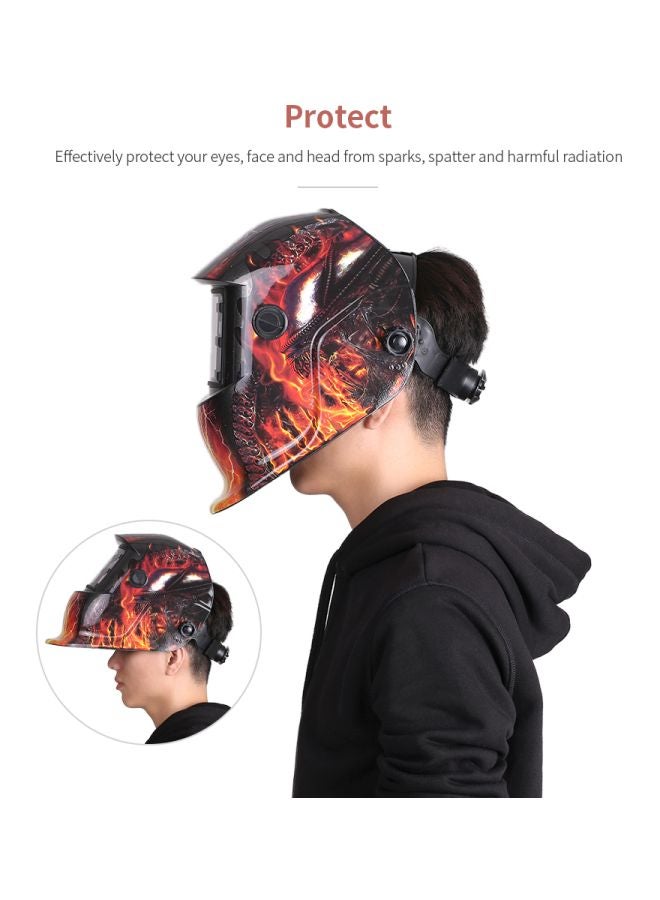 KKmoon Auto Darkening Welding Helmet With Adjustable Headband Black/Yellow/Red - Image 2