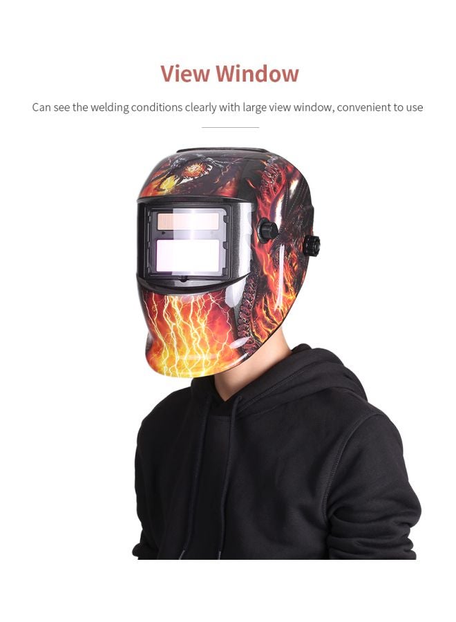 KKmoon Auto Darkening Welding Helmet With Adjustable Headband Black/Yellow/Red - Image 3