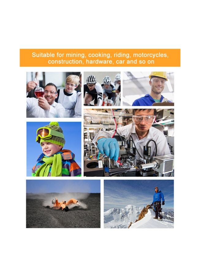 مجموعة نظارات سلامة واقية مكونة من 12 قطعة شفاف - Image 2