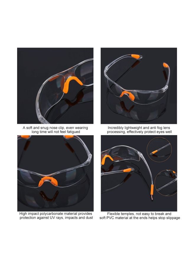 مجموعة نظارات سلامة واقية مكونة من 12 قطعة شفاف - Image 3