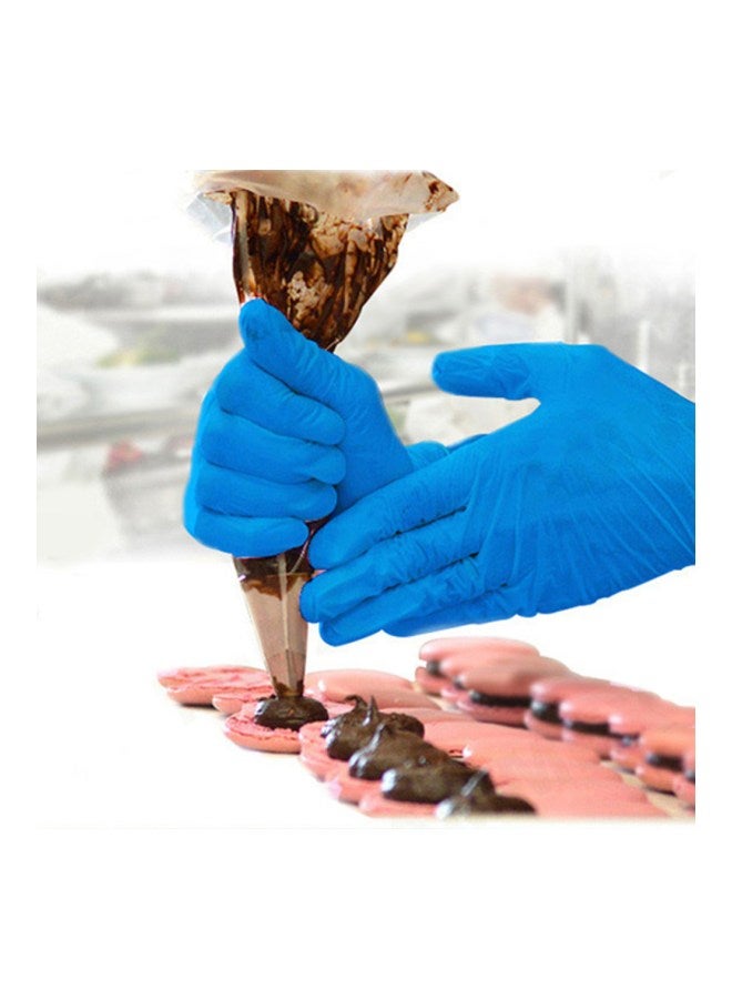 Ammex 100-Piece Disposable Gloves Blue 22x12x7cm - Image 5