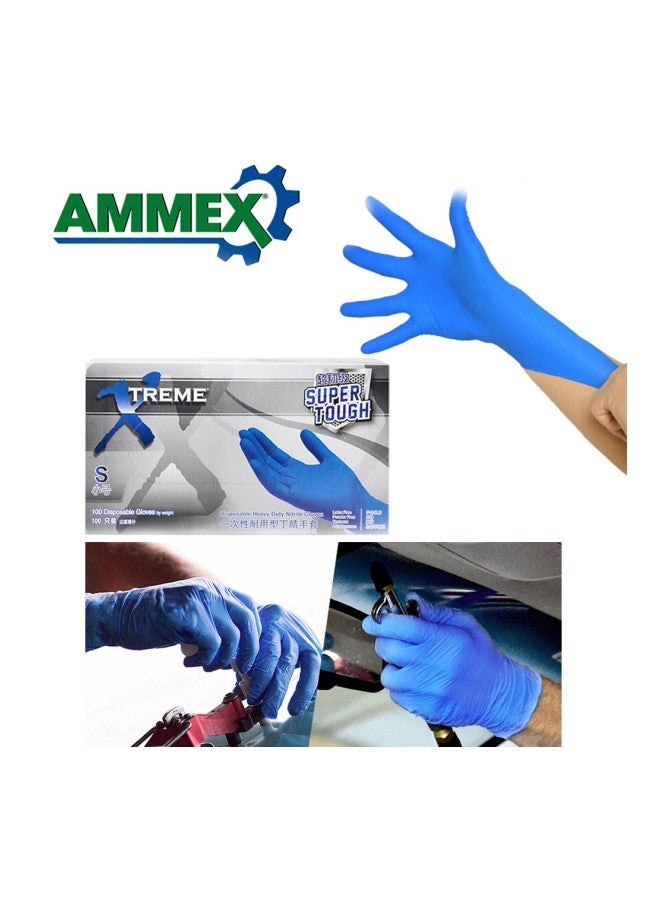 100-Piece Disposable Gloves Blue 22x12x7cm - v1564387309/N28655372A_5