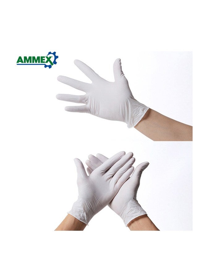 Ammex 100-Piece Disposable Gloves White 22.5x12x6cm - Image 3