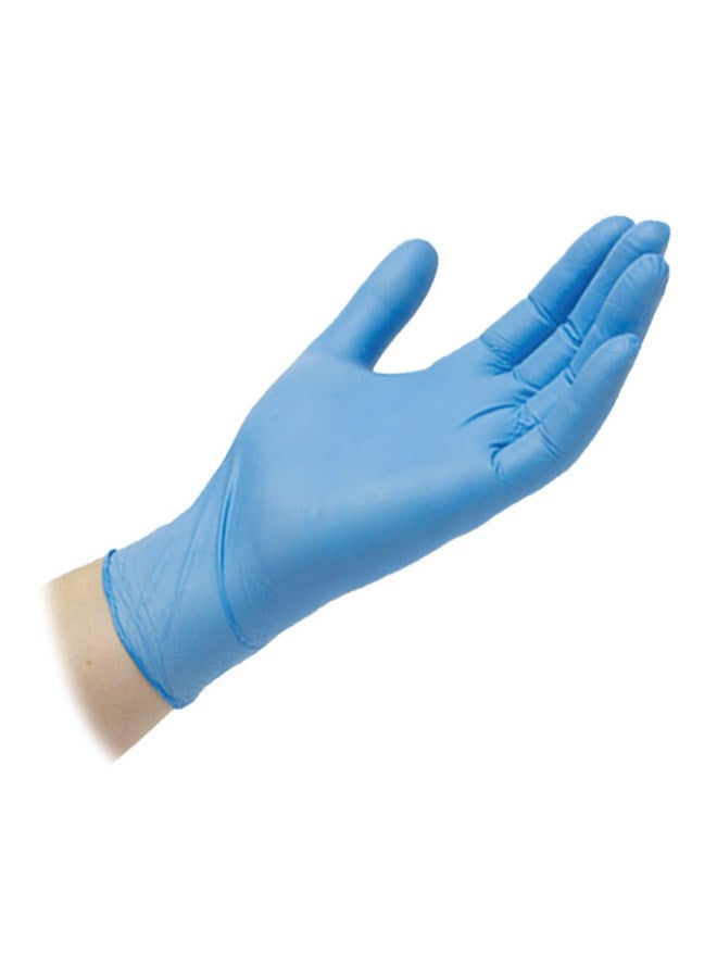 Ammex 100-Piece Disposable Gloves Blue 22.5x12x6cm - Image 1