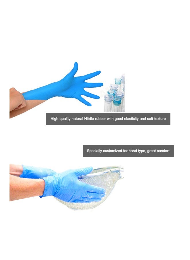 Ammex 100-Piece Disposable Gloves Blue 22.5x12x6cm - Image 2