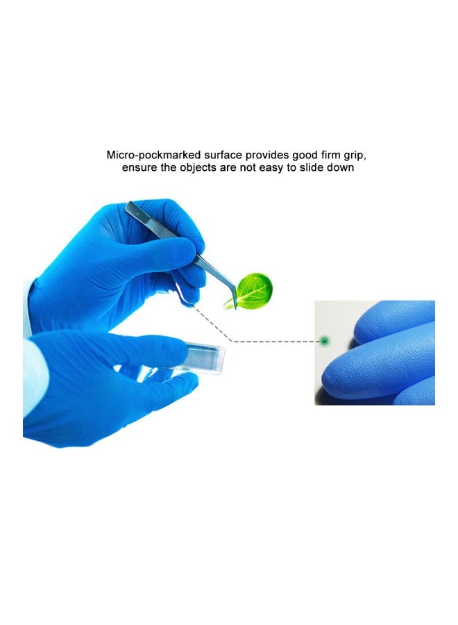 Ammex 100-Piece Disposable Gloves Blue 22.5x12x6cm - Image 4