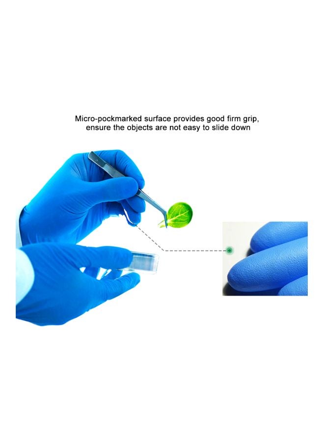 Ammex 100-Piece Disposable Gloves Blue 22.5x12x6cm - Image 4
