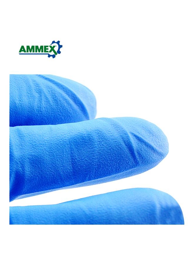 Ammex 100-Piece Disposable Gloves Blue 22.5x12x6cm - Image 3
