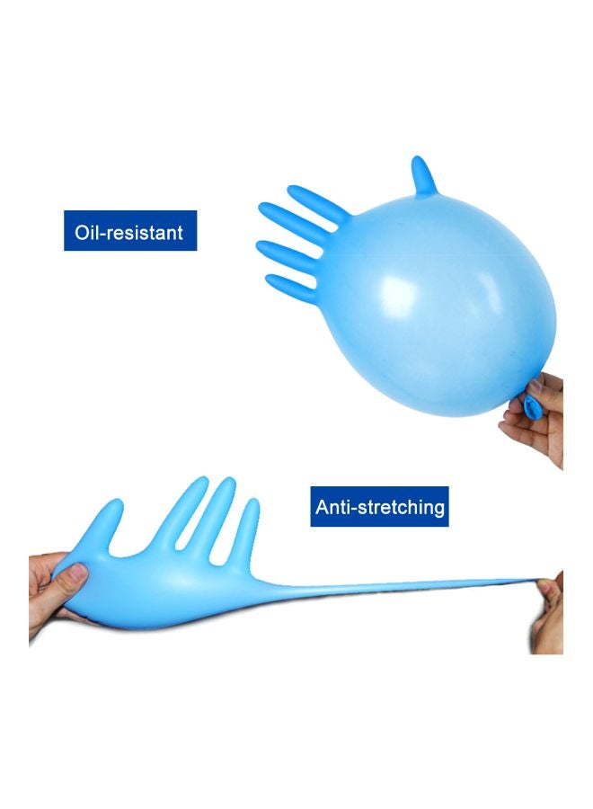 Ammex 100-Piece Disposable Gloves Blue 22.5x12x6cm - Image 5