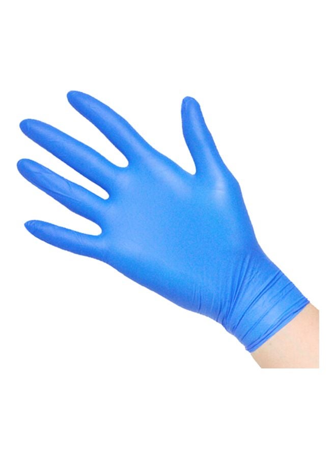 Ammex Pack Of 100-Piece Disposable Gloves Blue 22.5x12x6cm - Image 1