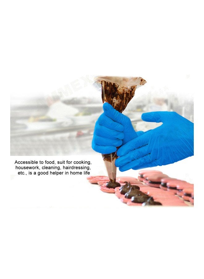 Ammex 100-Piece Disposable Gloves Blue 22.5x12x6cm - Image 5