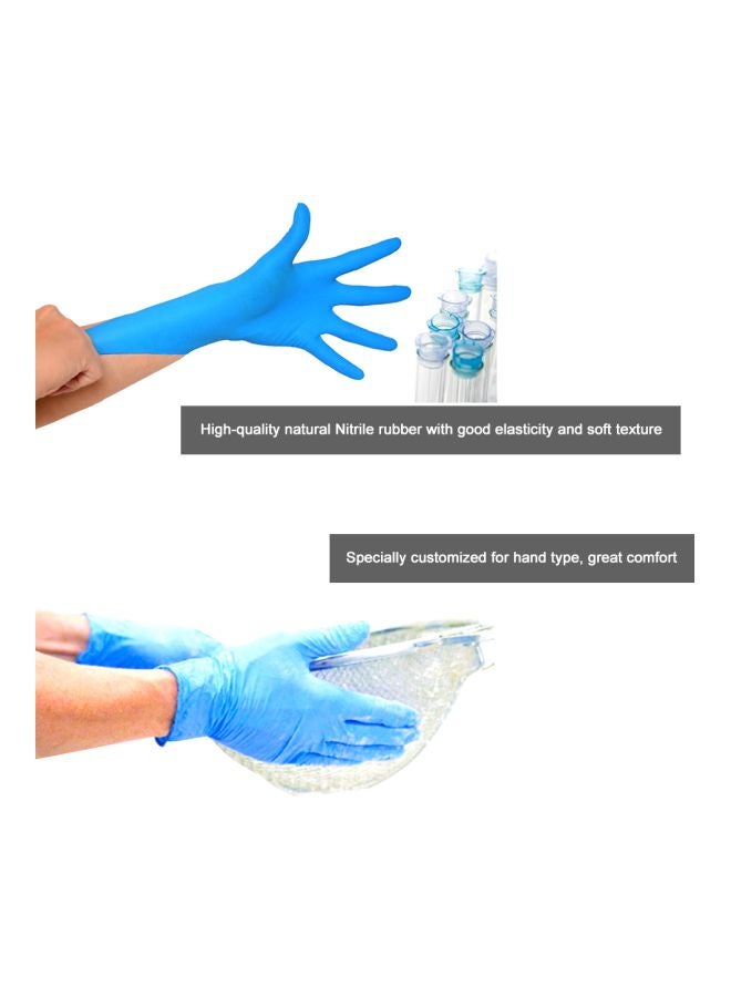 Ammex 100-Piece Disposable Gloves Blue 22.5x12x6cm - Image 3