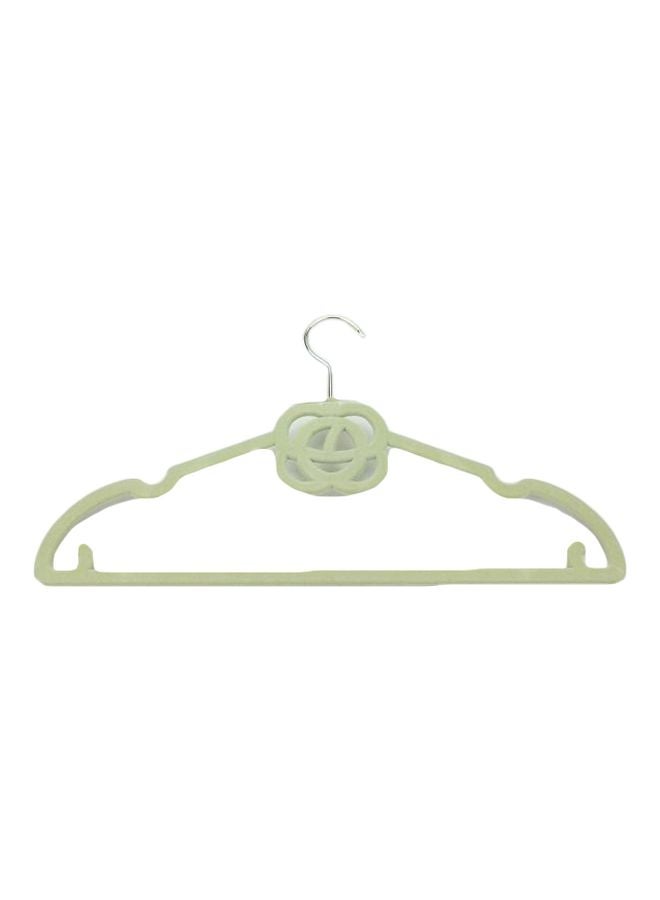 6-Piece Velvet Cloth Hanger Set Beige 22x40cm