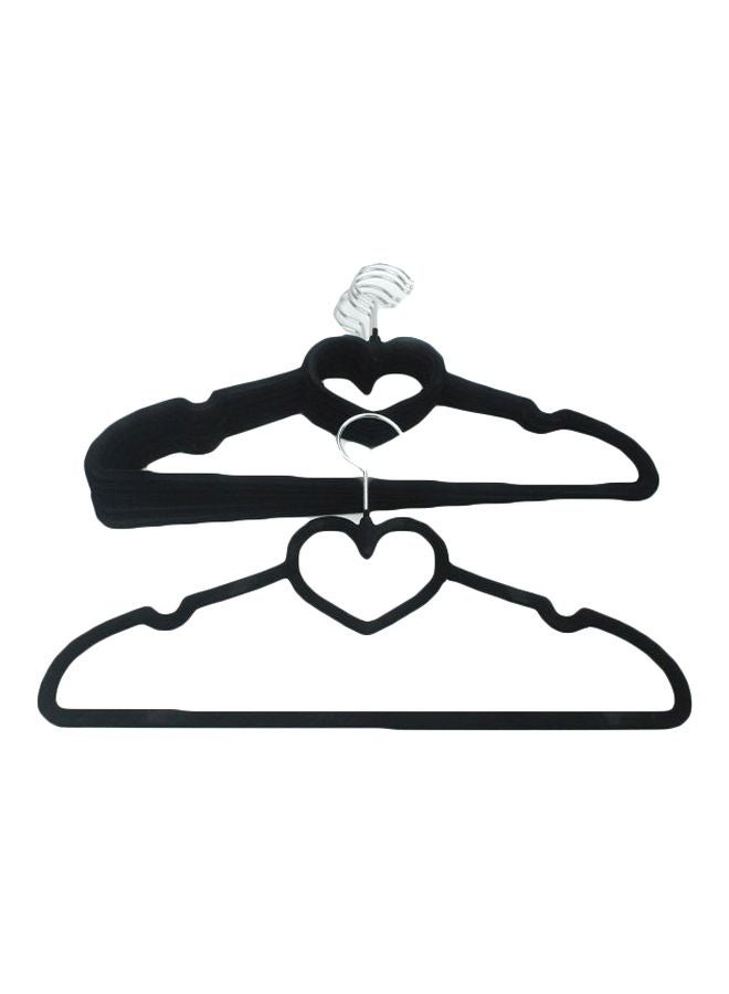 Generic - 6-Piece Velvet Cloth Hanger Set Black 22x40cm - Image 1