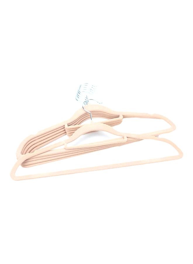 6-Piece Cloth Hanger Set Pink 22x40centimeter