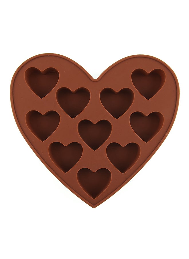 Heart Shape Chocolate Mould Brown - Image 1