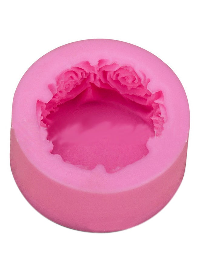 3D Rose Flower Fondant Cake Mold Pink 7 x 3.2centimeter - Image 2