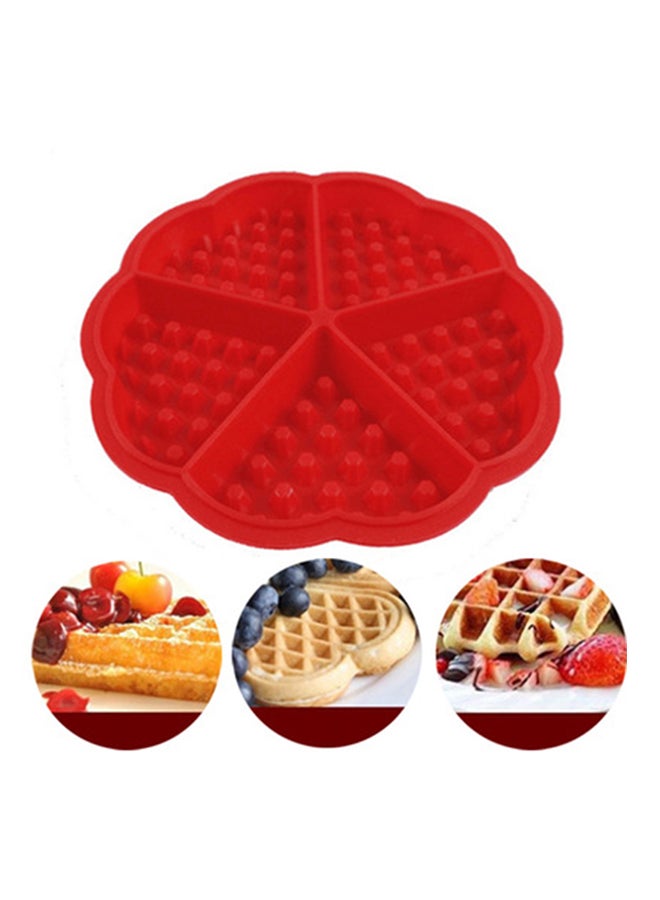 Generic - Round Waffles Pan Cake Baking Mould Red 18 x 18 x 2cm - Image 1