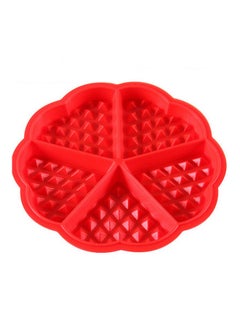 Round Waffles Pan Cake Baking Mould Red 18 x 18 x 2cm