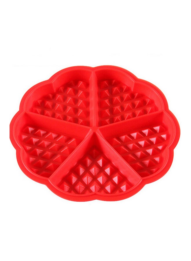 Generic - Round Waffles Pan Cake Baking Mould Red 18 x 18 x 2cm - Image 1