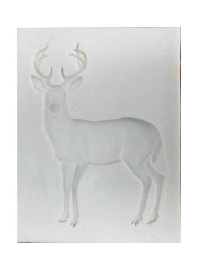Deer Fondant Cake Mold White 8 x 6 x 0.7cm
