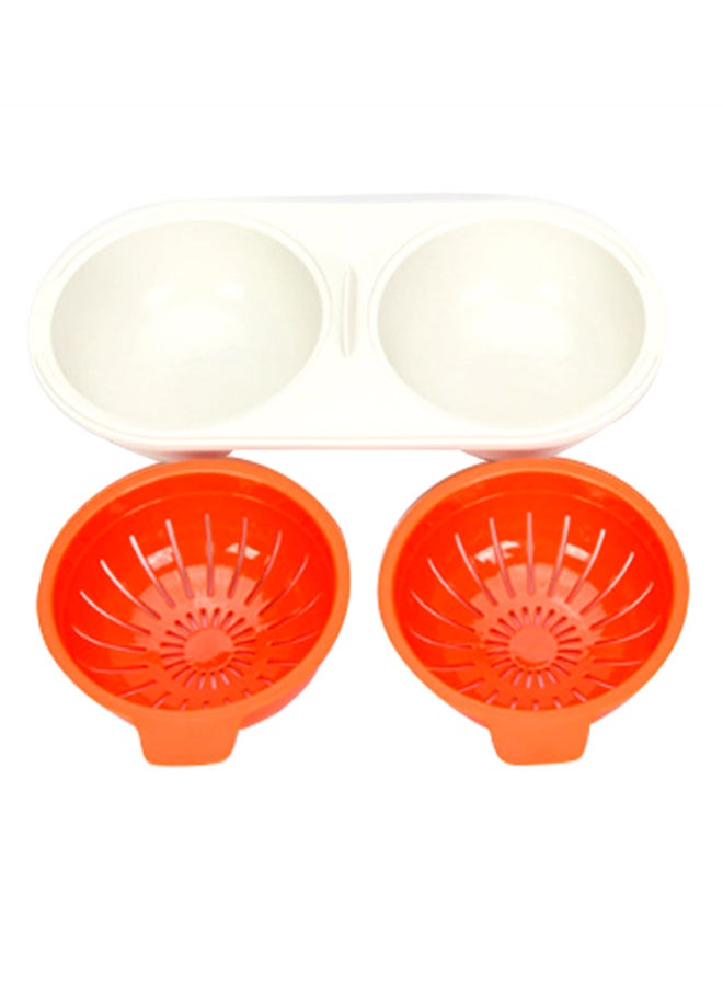 وعاء لسلق البيض من مستويين أحمر