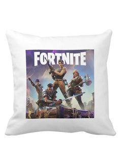 Fortnite Game Printed Square Pillow White 40 x 40cm