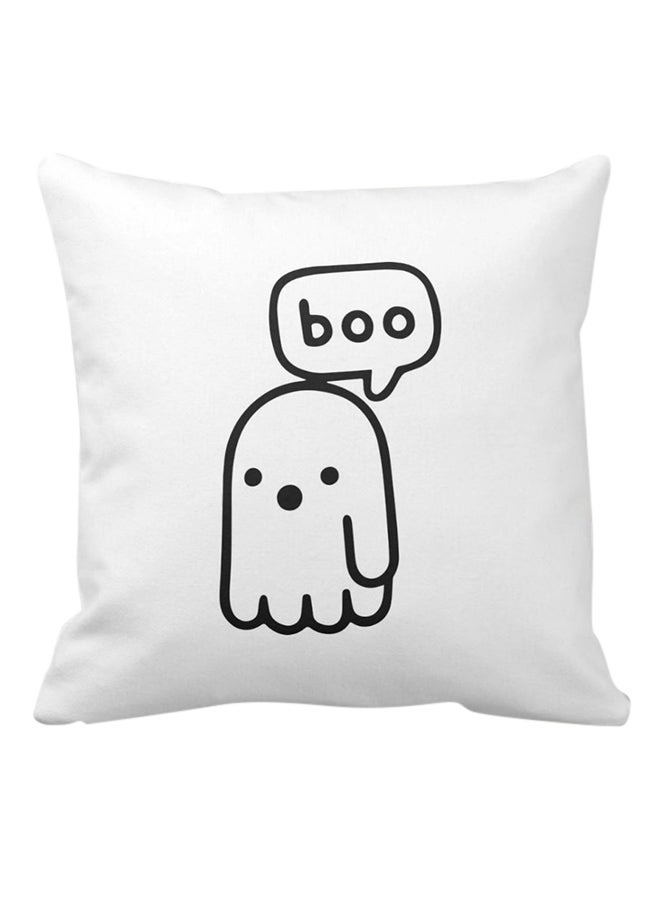 1st Piece Boo Ghost Printed Square Pillow White 40 x 40centimeter  - Image 1