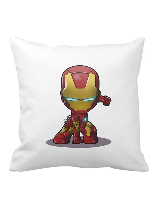 1st Piece Ironman Marvel Printed Square Pillow White 40 x 40cm  - Image 1