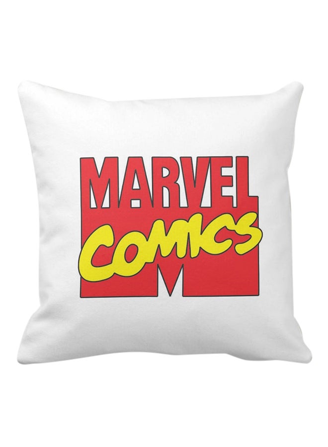 1st Piece Marvel Logo Printed Square Pillow White 40 x 40centimeter - Image 1