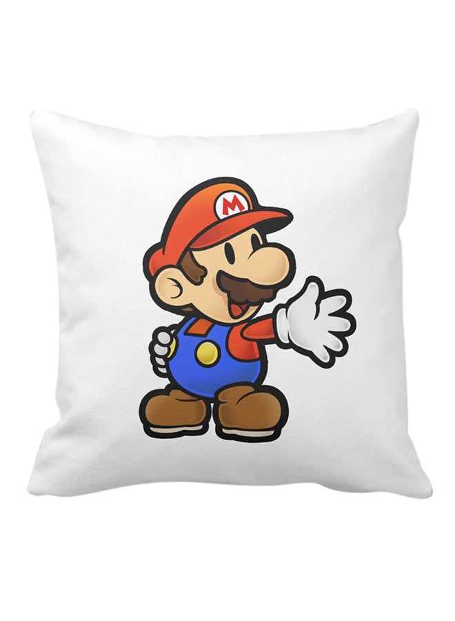 1st Piece Mario Printed Square Pillow White 40 x 40centimeter  - Image 1