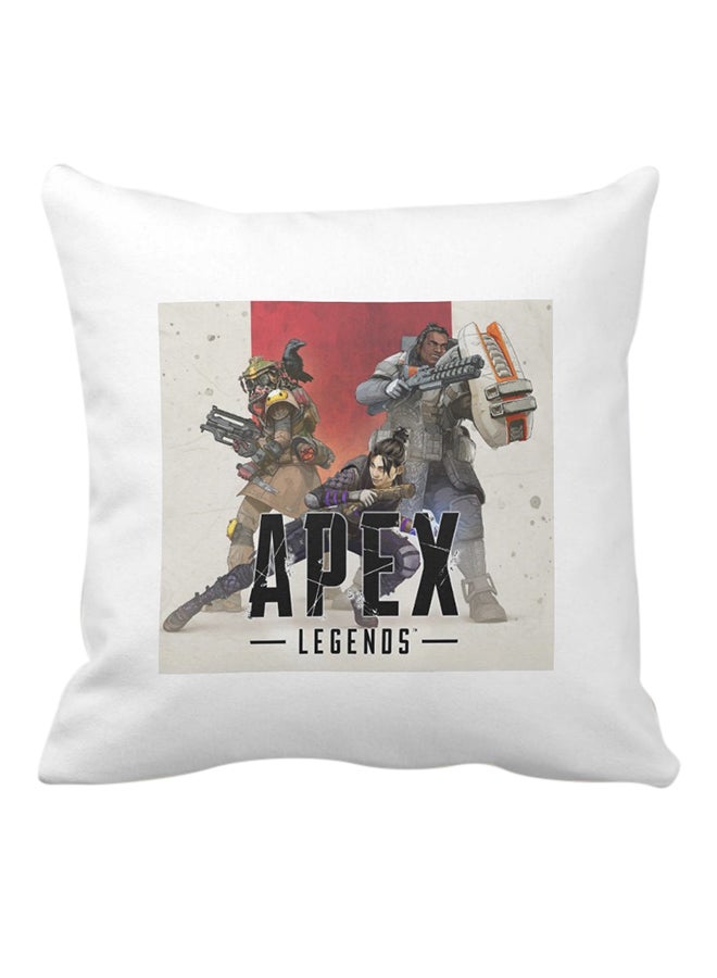 1st Piece Apex Geme 2 Printed Square Pillow White 40 x 40cm - Image 1