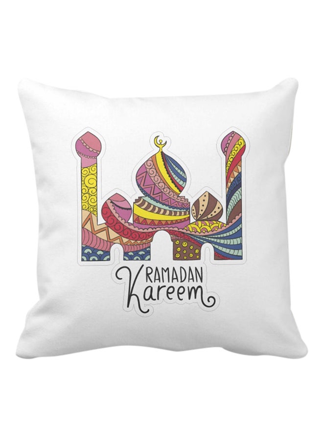 1st Piece Ramadan Compliment Printed Square Pillow White 40 x 40cm - Image 1