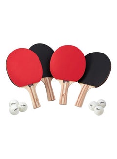 Viper by GLD Products Set Of 4 Table Tennis Rackets Paddles And 6 Balls 