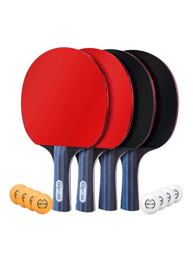 جليمنس طقم مضارب بينج بونج مع كرات مكون من 4 قطع