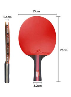 ATINUS 2-Piece Ping Pong Paddle Racket Set With 2 Rubber Bats And 3 Ping Pong Balls  - Image 2