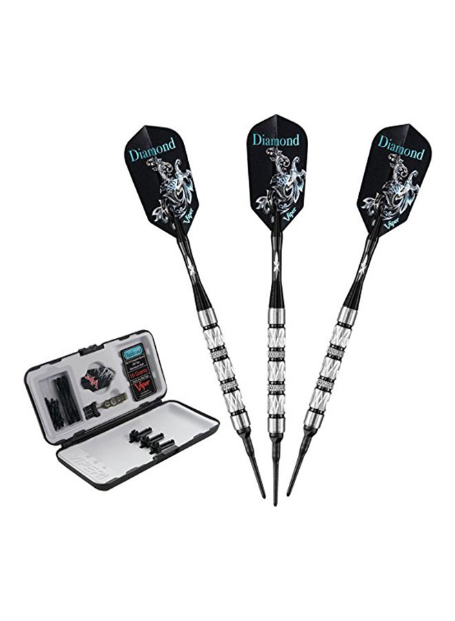 Viper by GLD Products - Set Of 3 Diamond Tungsten Soft Tip Darts With Storage And Travel Case 18grams - Image 1