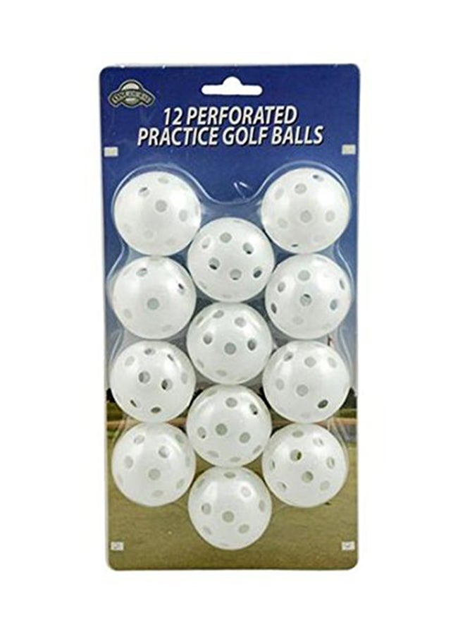 أون كورس مجموعة كرات جولف مخرمة للتمرين مكونة من 12 قطعة