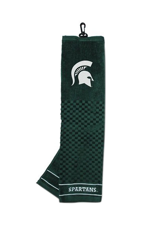 تيم جولف منشفة جولف للتنظيف بطبعة شعار فريق سبارتنز المشارك في الرابطة الوطنية لرياضة الجامعات بتصميم مطرز على شكل مربعات