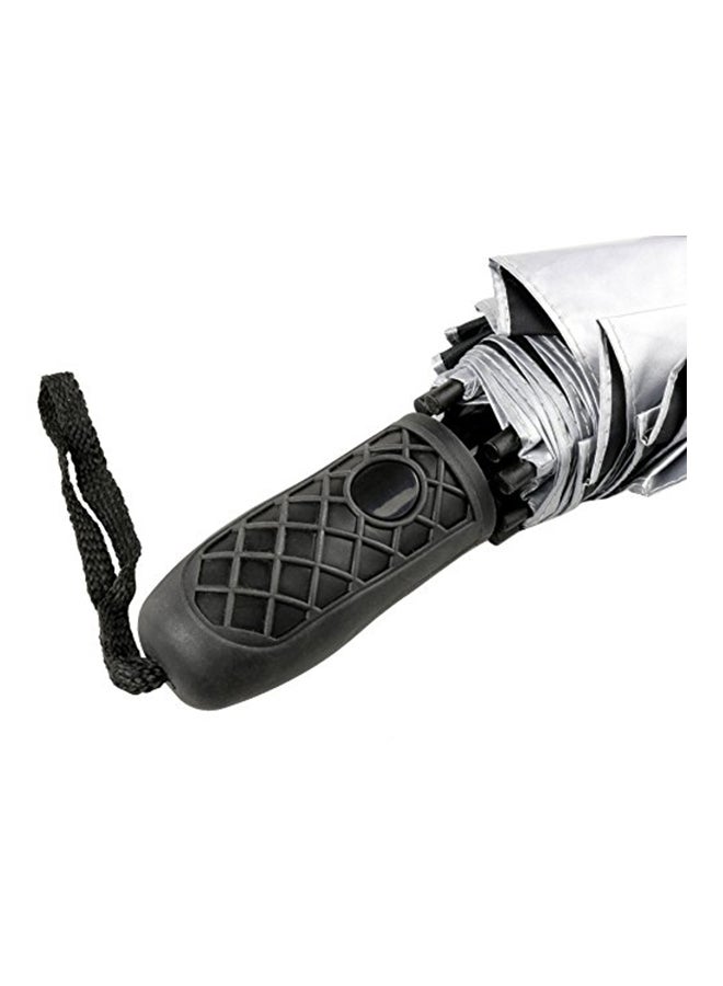 Suntek UV Protection Vented Canopy Umbrella With Auto Open Telescopic Fiberglass Shaft Silver - Image 2