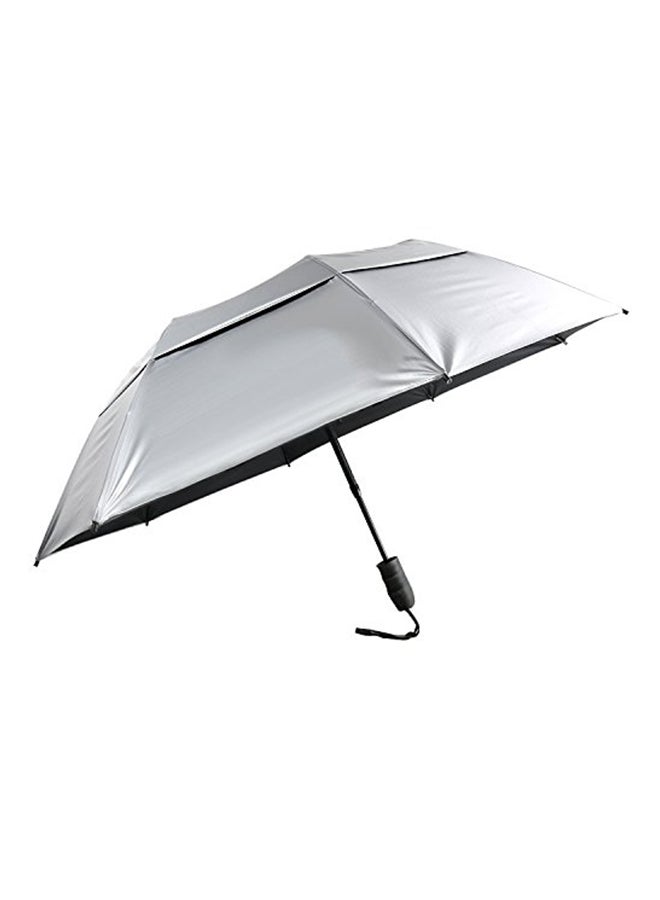 Suntek UV Protection Vented Canopy Umbrella With Auto Open Telescopic Fiberglass Shaft Silver - Image 1